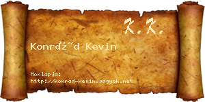 Konrád Kevin névjegykártya